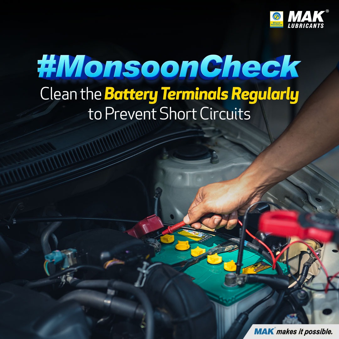 Rain and moisture can harm your car battery, leading to start-up trouble and electrical faults.

Protect it with these easy steps:
* Clean battery terminals using baking soda and warm water
* Dry them well with a clean cloth
* Inspect cables for rust, wear, or exposed wires

Stay