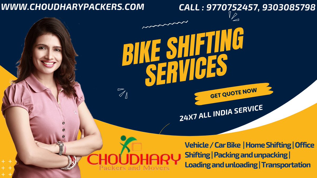 ChoudharyPacker's tweet image. choudharypackers.com

choudharypackers.com

Choudhary Packers and Movers Jabalpur | IBA Approved GSTIN Bill

Choudhary Packers and Movers, the most trusted relocation service provider in Jabalpur. we specialize in home, office, and vehicle shifting services
