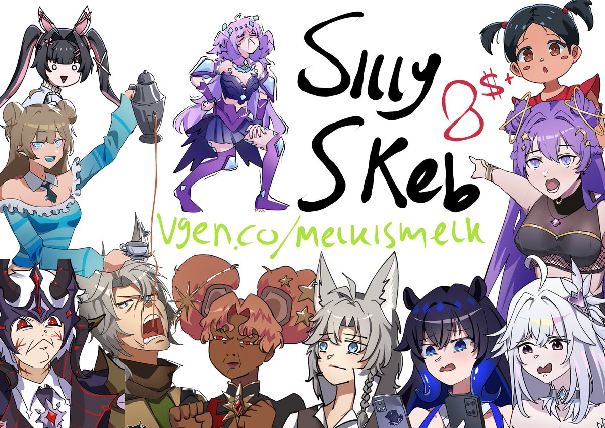 Im opening Silly Skeb commission, for 8$ only !
vgen.co/melkismelk
like and repost really apreciated <3
#VGenComms  #Skeb #commissionsopen #Vtuber