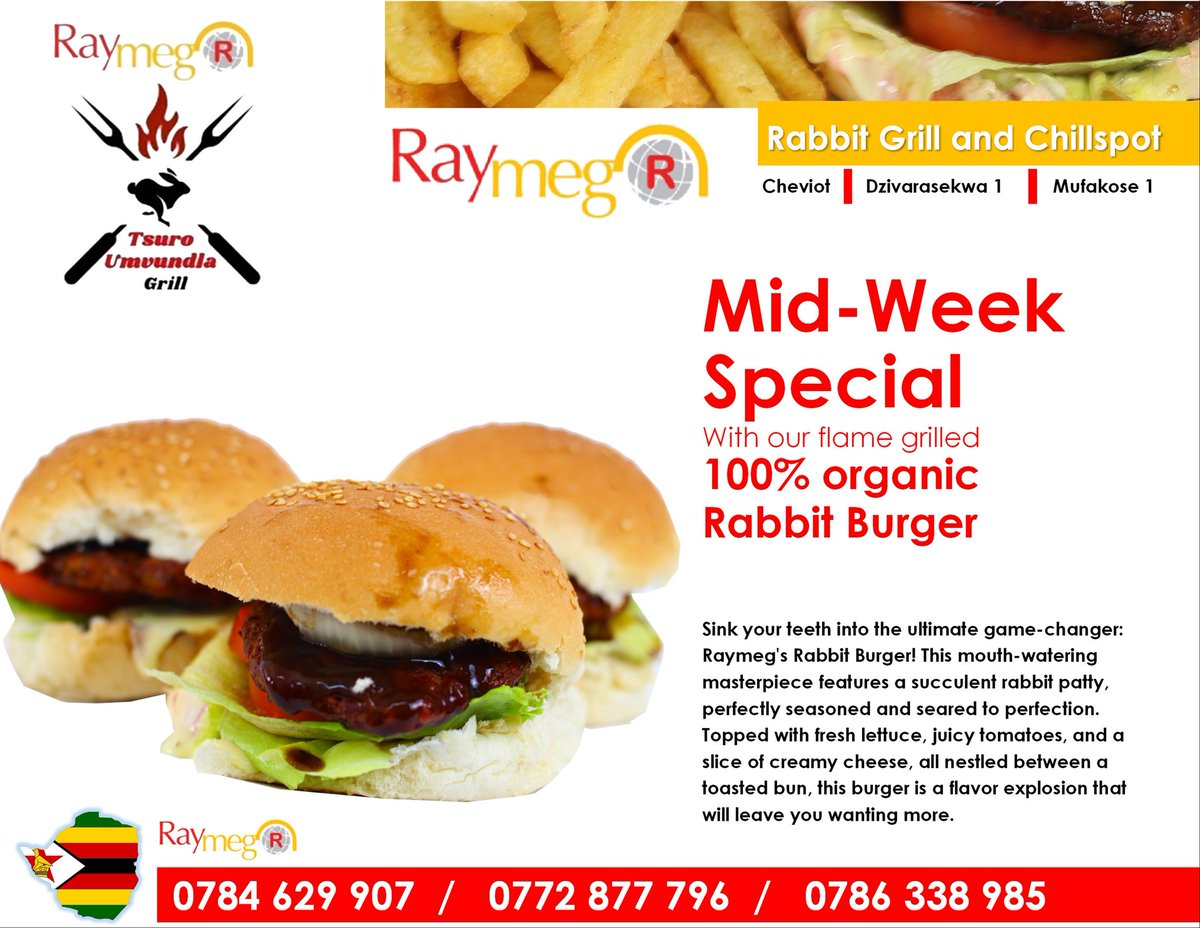 special, Raymeg rabbit burger. Visit Raymeg Rabbit Grill and Chillspot, the home of the best rabbit meat dishes in town 😋!
#raymegrabbit #simplydelicious #flamegrilledburger #HealthyEating