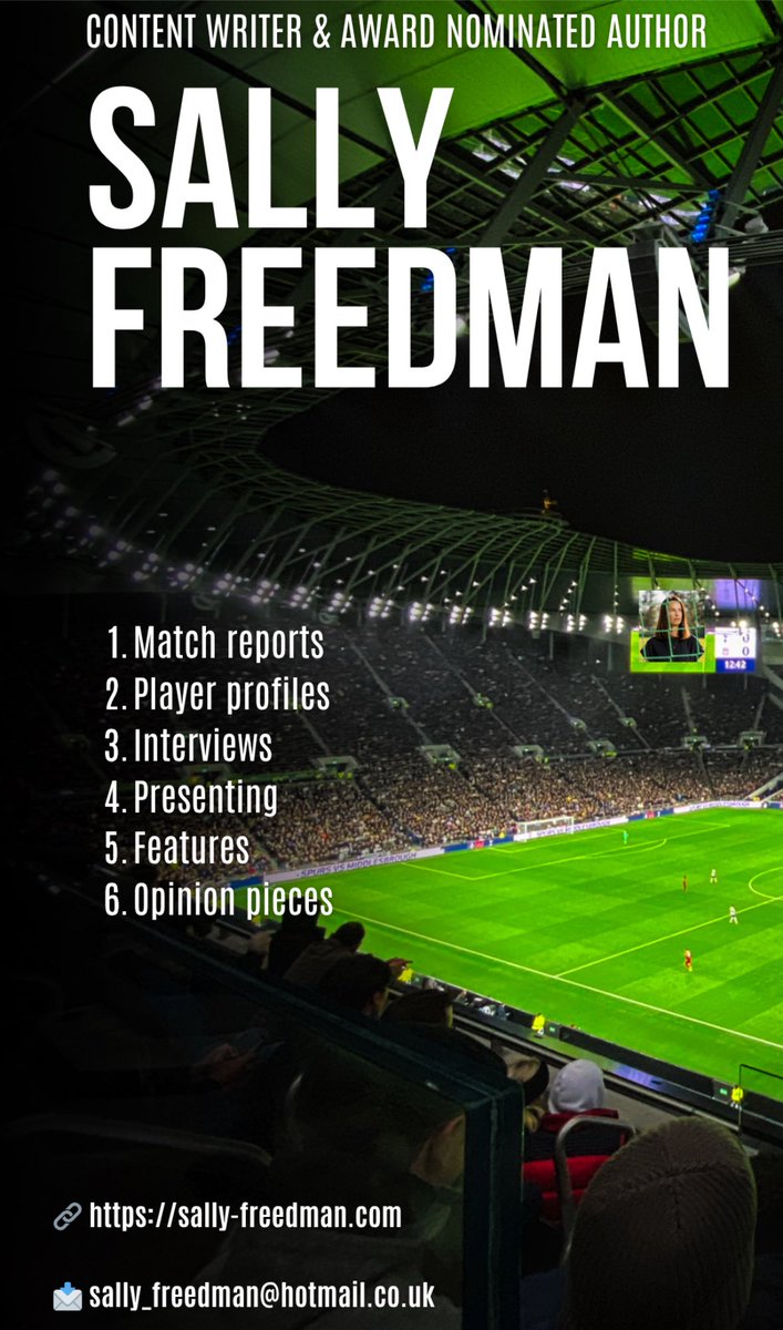 ⭐️ Did you know? 

✏️The Football Writers' Association represents 900 football journalists. Guess what % are women? 

😳 2%. 

😢 It’s 2025. Not 1955. 

✅ If you’re looking for a female content writer, contact me ⬇️

🔗 sally-freedman.com
📧 sally_freedman@hotmail.co.uk