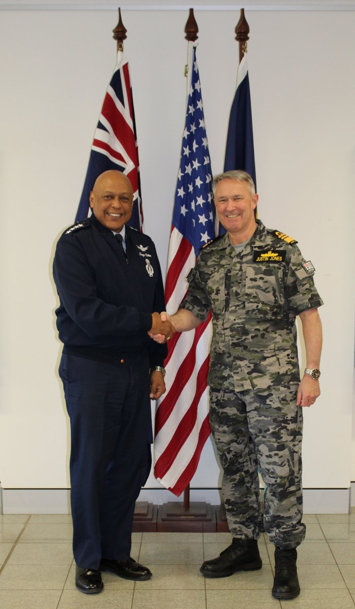 CJOPSAustralia's tweet image. Today I welcomed @GenAnCot, Commander @US_STRATCOM to @hqjoc to meet with Joint Directors + Component Commanders and be briefed on #yourADF’s operations in the region + globally
Our two nations share a common goal: a peaceful, stable, prosperous Indo-Pacific
#strongertogether