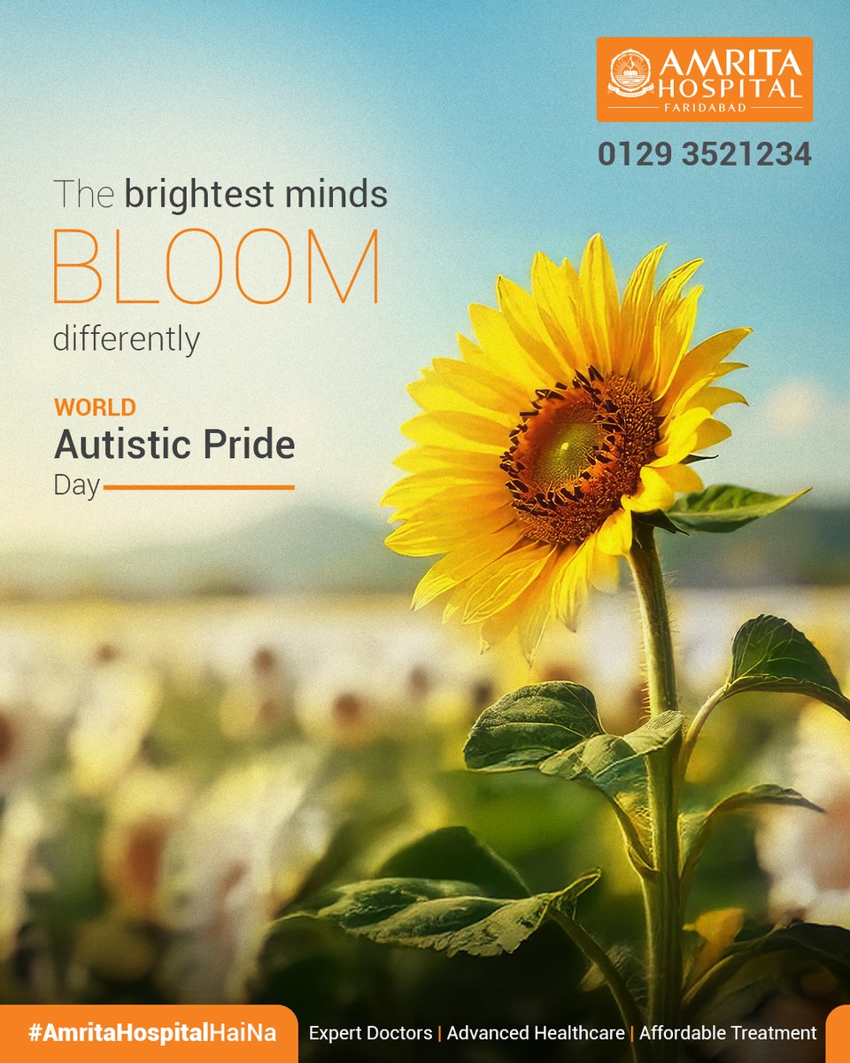 The brightest minds don’t follow a single path; they bloom in their own beautiful ways. This World Autistic Pride Day let’s celebrate neurodiversity with love, respect, and pride.  
To know more or consult with our specialists, visit: bit.ly/4eihYIP or Call: 0129 3521234