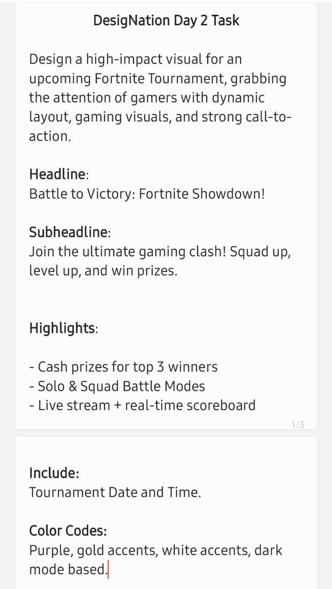 TheFairCreative's tweet image. First time designing a game poster for a Fortnite tournament.

To all gamers, hope I did justice to it? 

Day 2 task submission
#DesignNation 

The Brief                       The Design