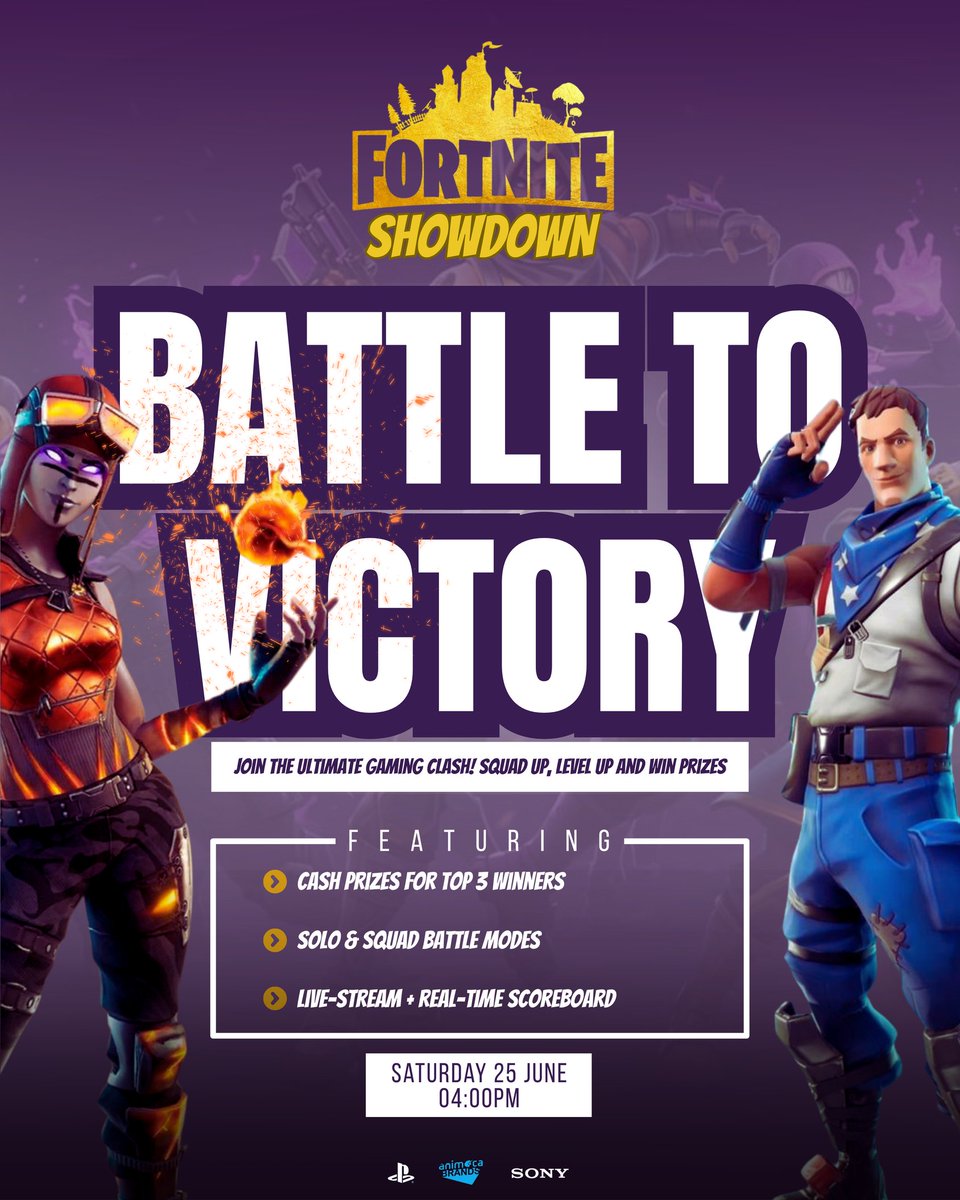 TheFairCreative's tweet image. First time designing a game poster for a Fortnite tournament.

To all gamers, hope I did justice to it? 

Day 2 task submission
#DesignNation 

The Brief                       The Design