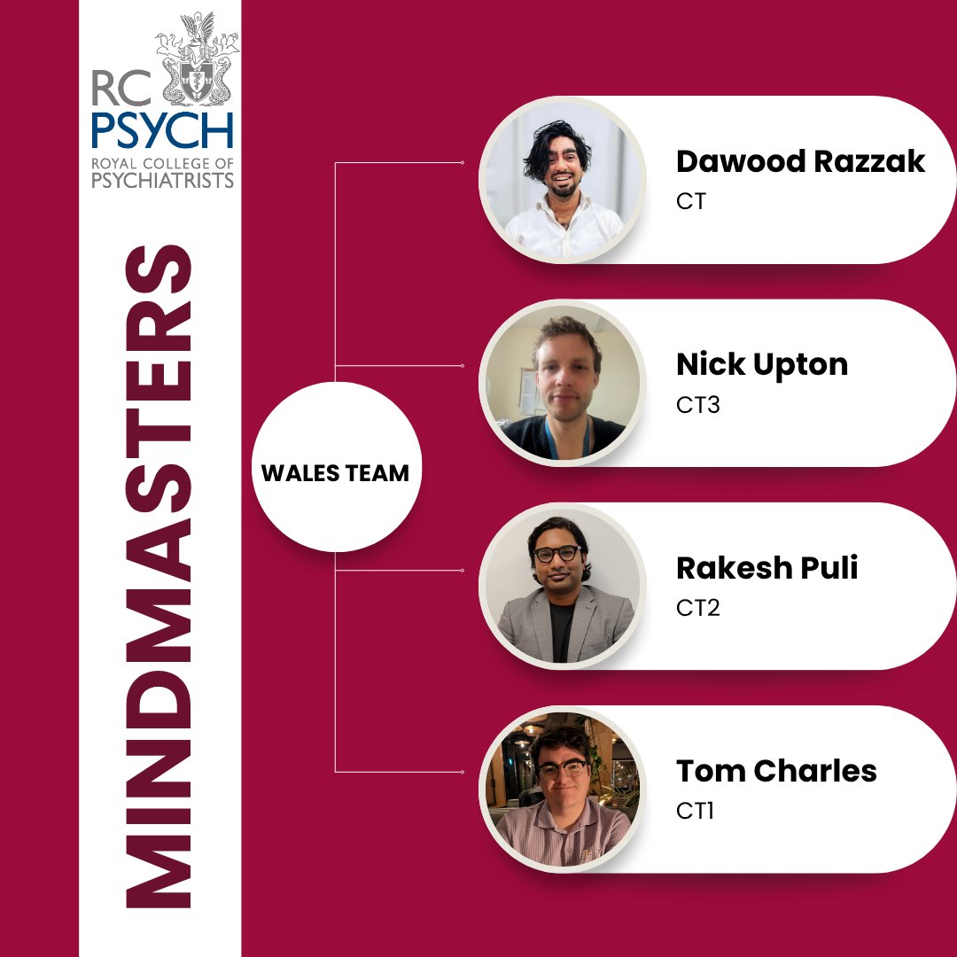 Introducing the Cymru team for this years' Mindmasters quiz 

Cyflwyno tîm Cymru ar gyfer quizz eleni 🏴󠁧󠁢󠁷󠁬󠁳󠁿

It all takes place 4.30-6pm on Sun 22 June.