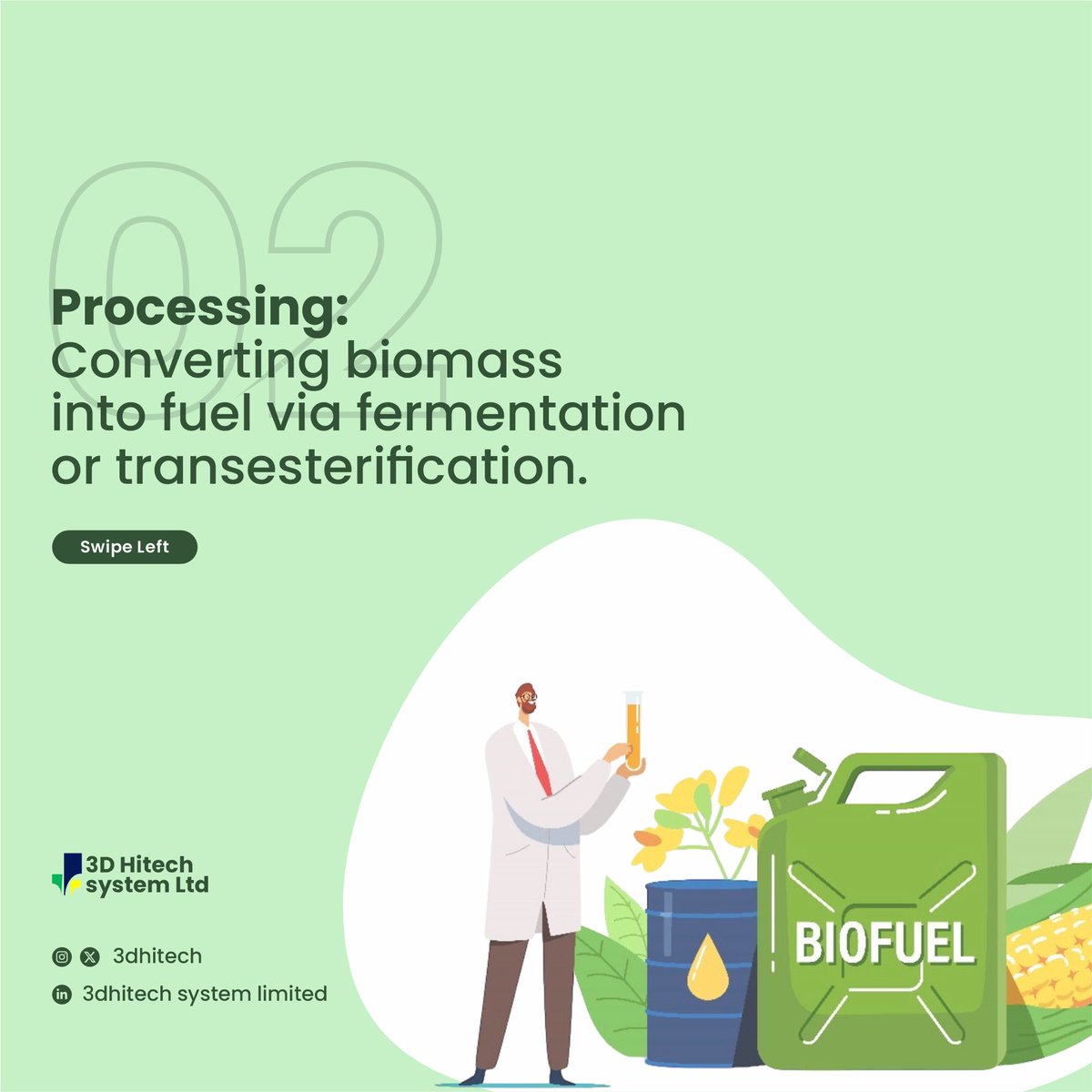 3dHitech's tweet photo. From field to fuel, the biofuel production process is sustainable and innovative. 🌾

#3DHitech #Biofuels #RenewableEnergy #Sustainability #GreenEnergy #EcoInnovation https://t.co/UU55P6vsvD