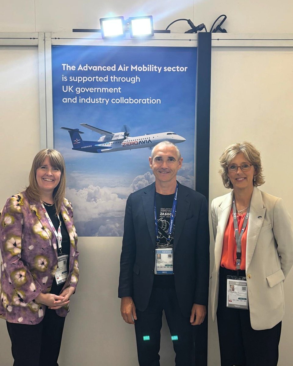 ZeroAvia (@zeroavia) on Twitter photo Our CEO Val Miftakhov met with Minister Sarah Jones and Chief Scientific Adviser Professor Julia Sutcliffe at Paris Air Show. The support from the U.K. Government and Department for Business and Trade is helping ZeroAvia to advance our hydrogen-electric propulsion technology. Our CEO Val Miftakhov met with Minister Sarah Jones and Chief Scientific Adviser Professor Julia Sutcliffe at Paris Air Show. The support from the U.K. Government and Department for Business and Trade is helping ZeroAvia to advance our hydrogen-electric propulsion technology.