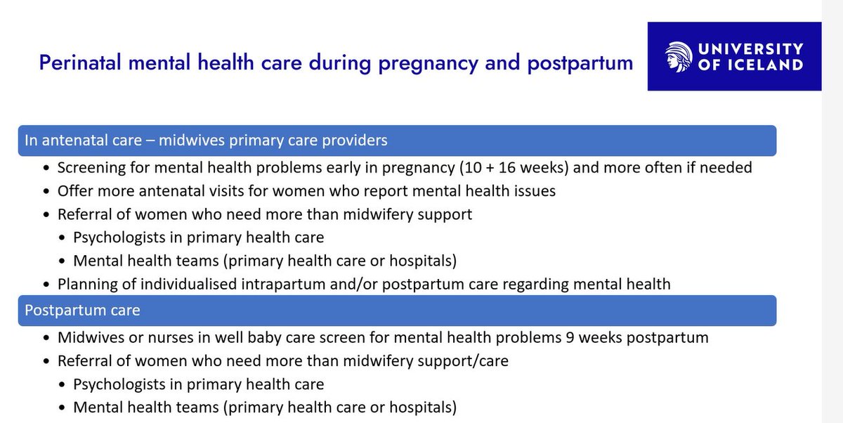 Great to learn about the perinatal mental health care provision in Iceland!