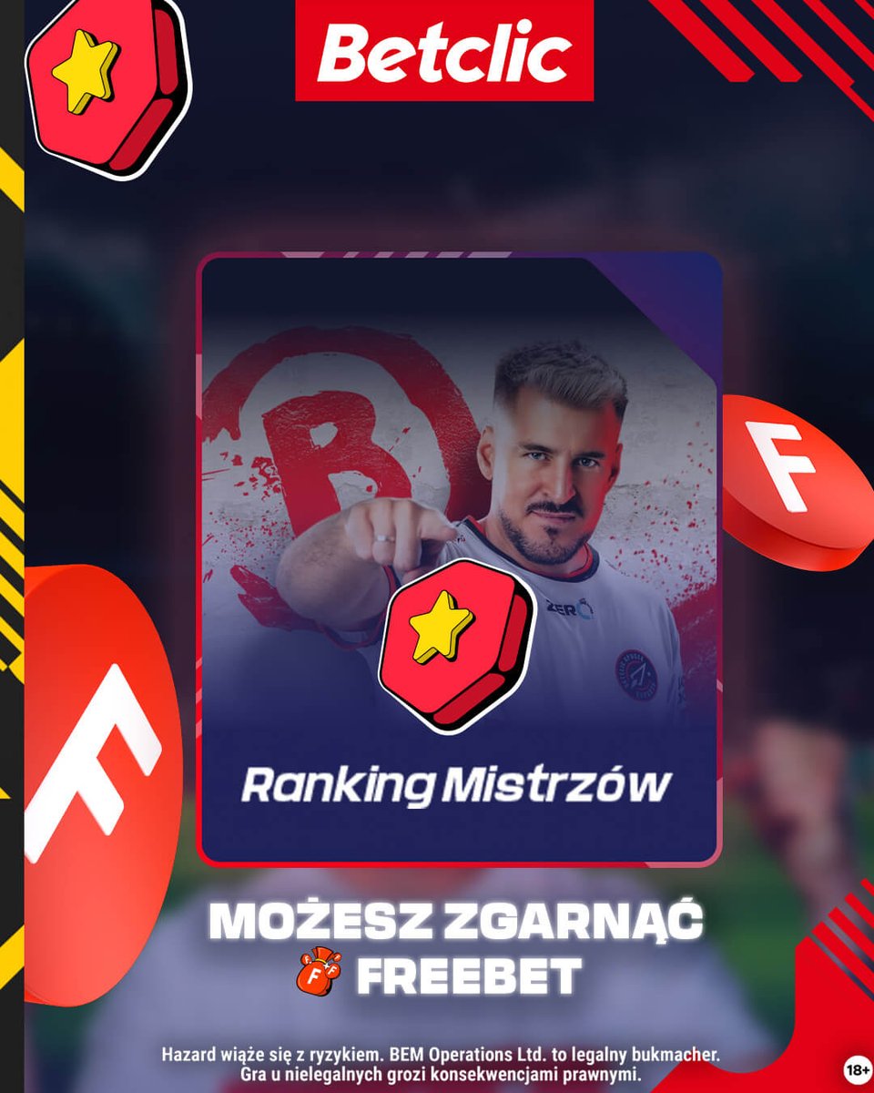 𝙉𝙊𝙒𝘼 𝙈𝙄𝙎𝙅𝘼 𝙄𝙎 🔛

Już teraz możesz dołączyć do Rankingu Mistrzów, zbierać punkty za wygrane kupony na CS2 i wziąć udział w podziale puli 🤑

Szczegóły w apce 📲