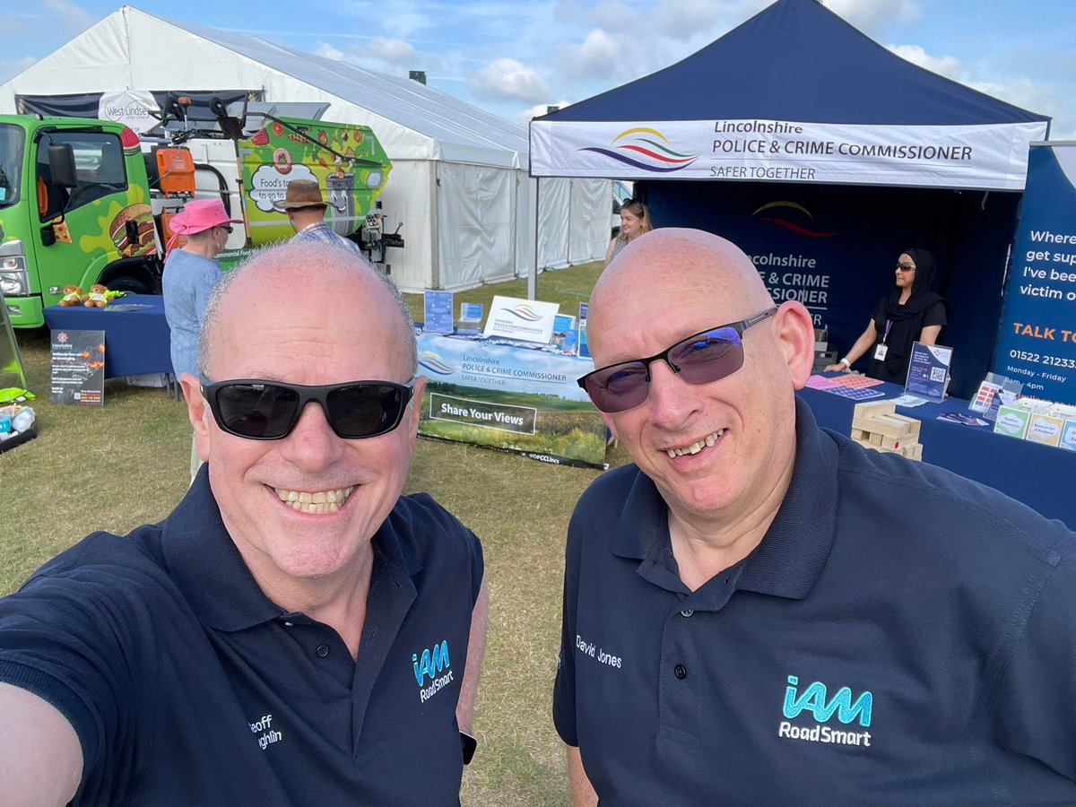 All set up at The Lincolnshire Show (Geoff left and David right) and a shared stand with the PCC Office, thanks team. Geoff C