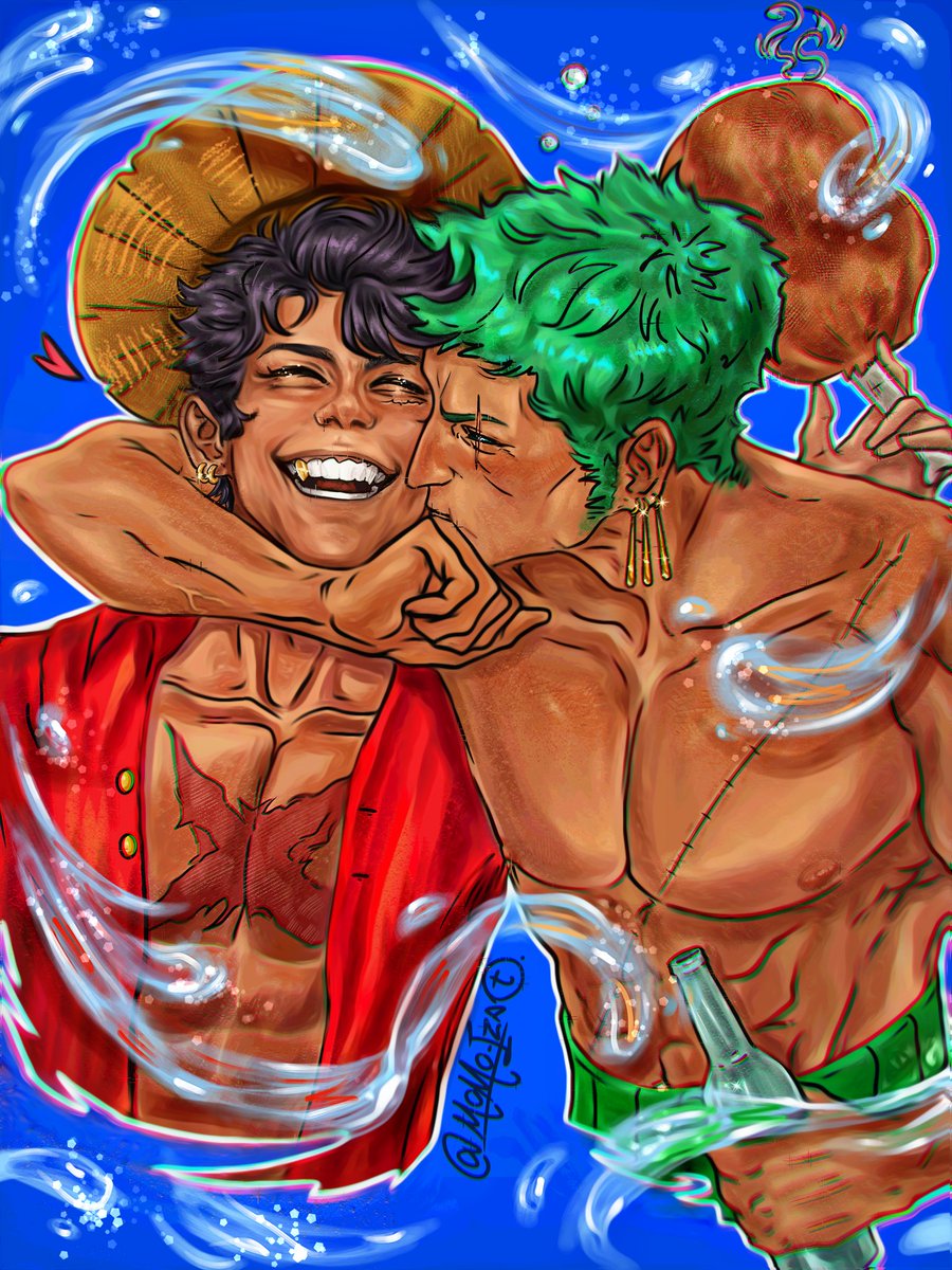 Amizade de capitão e imediato
♥️🏴‍☠️💚

#RoronoaZoro #monkeydluffy #ONEPIECE