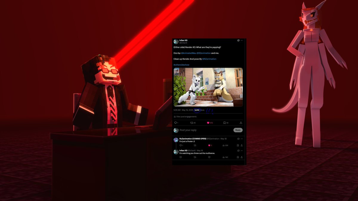 Iv5anX's tweet image. Almost 10000 View Thank You Guys.
Also Shout Out to @RZanimation So W For Her For doing the lighting in that pose.