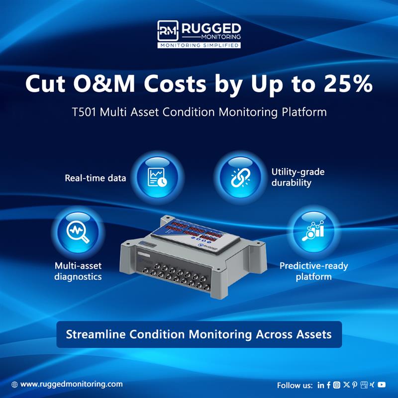 Cut O\&amp;M costs by up to 25% with the T501. Monitor transformers, switchgear &amp; rotating equipment on one platform. Real-time data on temp, PD &amp; humidity empowers smarter maintenance &amp; fewer failures. Built tough, made smart. Learn more: bit.ly/4604y1Y

#ElectricalAssets