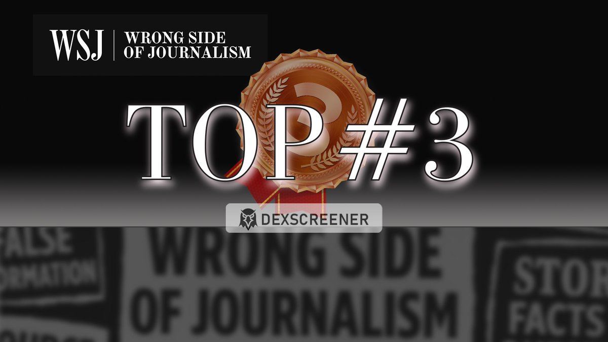 wrongjournalism's tweet photo. $WSJ  just showed strength. Top#3 on DexScreener.
https://t.co/bVd83loi4z https://t.co/SLgJROs8Cg