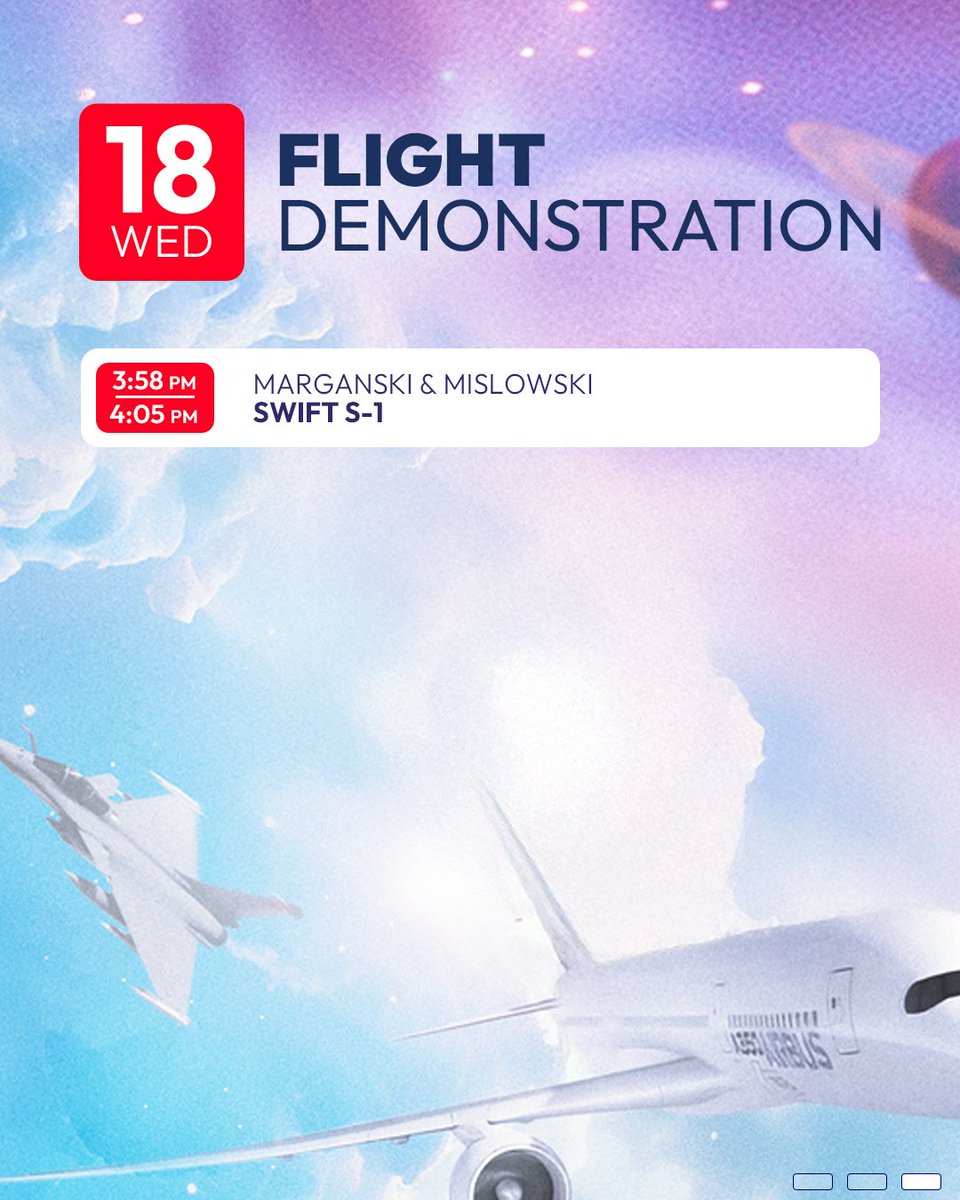 salondubourget's tweet photo. 🛫 Day 3 — another sky-high show at Le Bourget
Today’s flying displays are back with even more power, precision and emotion.

📍 The schedule is also available on our website and the official Air Show app.

#PAS25 #ParisAirShow #FlyingDisplay #Avgeek https://t.co/IxhDteGffS