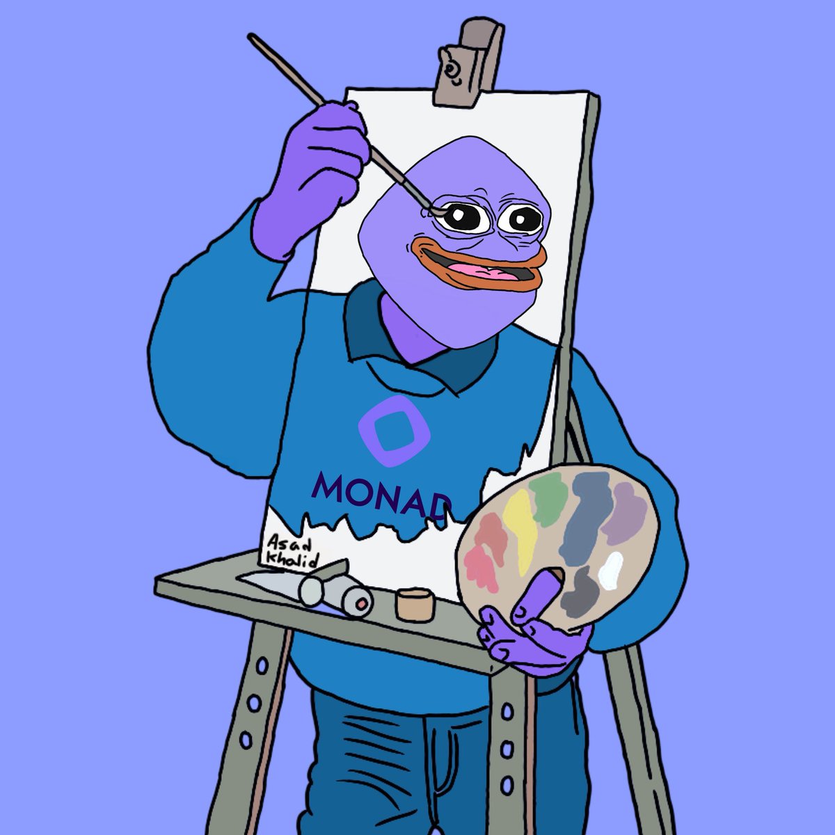 asadkhalid888's tweet image. Gmonad to everyone still repping the vibe!
I just sketched a handmade self-portrait and I’m hyped to share it! 🎨@monad_xyz 💥
Let’s keep the energy flowing! #Gmonad #MonadVibes