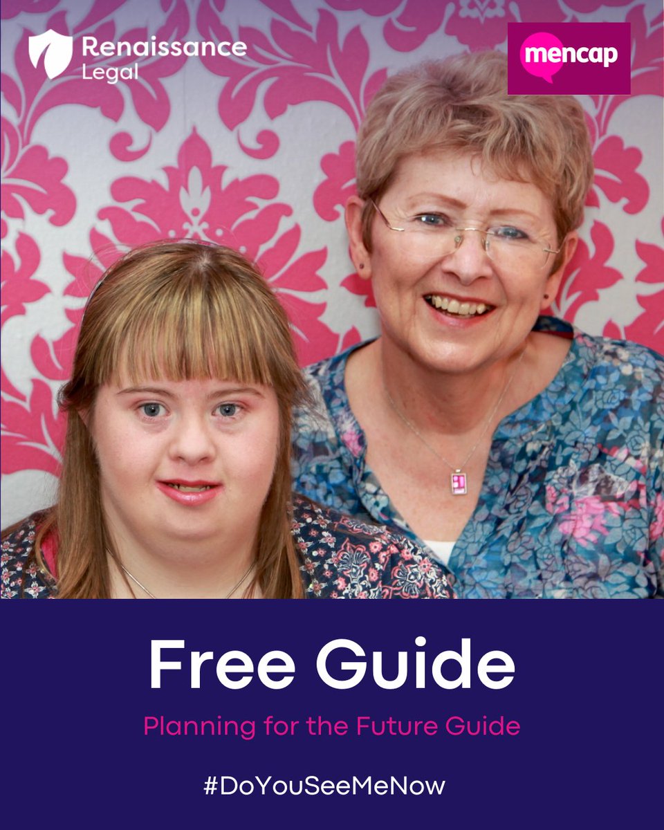 renaissance_uk's tweet image. Planning ahead brings peace of mind. Our free guide helps families caring for someone with a learning disability plan for the future with advice on Wills, Trusts and long-term support.

📘 Download: renaissancelegal.co.uk/resource/plann…

#DoYouSeeMeNow #LearningDisabilityWeek