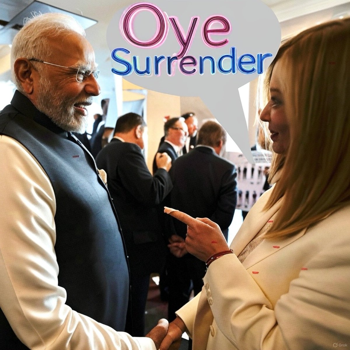 ShatrughanAITC's tweet image. मेलोनी भी जानती है! मेलोडी इतनी चॉकलेटी क्यों है?

 #SurrenderModi