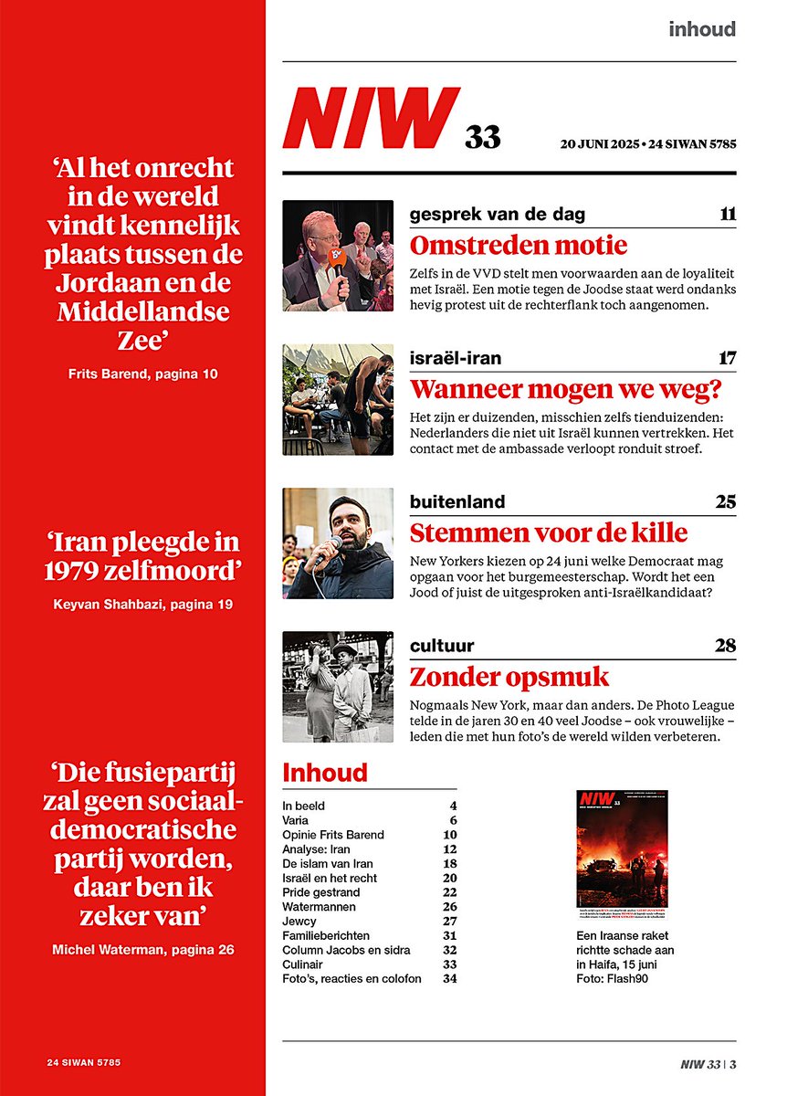 In het <a href="/_NIW_/">NIW</a>  vindt u deze week uitgebreide analyses, nieuws en achtergronden over de oorlog tussen Israël en Iran. Uitproberen? Dat kan: 5 edities voor een tientje. Aanmelden via niw.nl