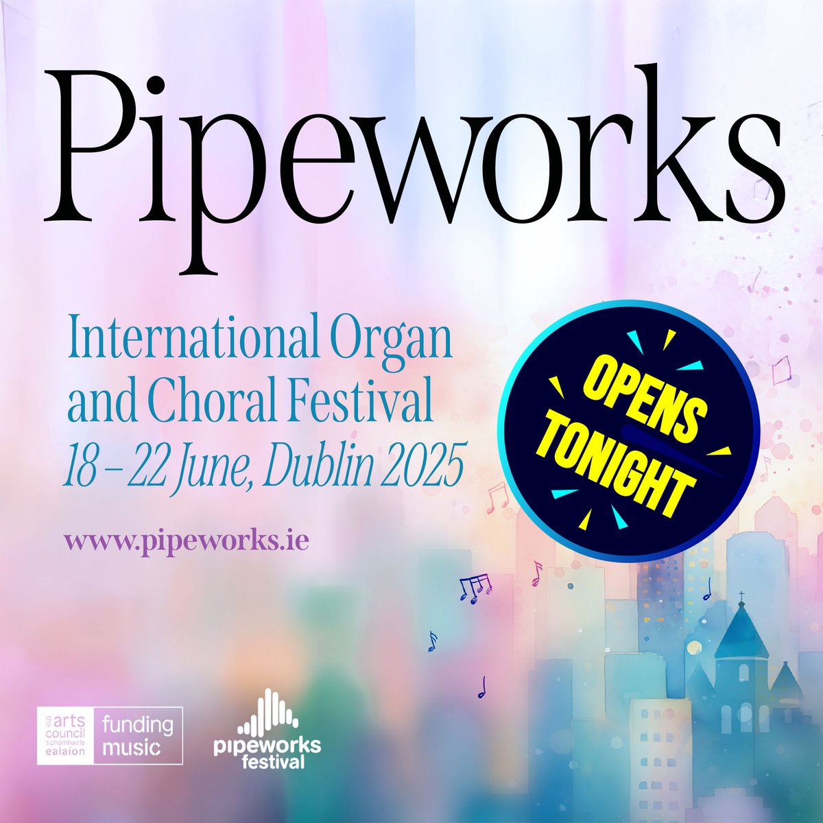 We open tonight at St Patrick's Cathedral! 🎶 Pipeworks Festival 18 - 22 June 2025 - mailchi.mp/10491471eb79/p…