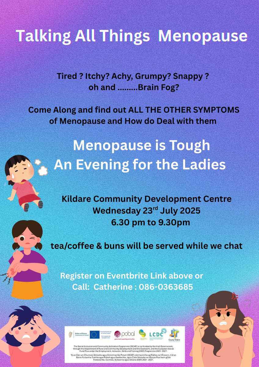 🎉 FREE Tickets Available! 🎉
#SICAP presents: #TalkingAllThingsMenopause – A 

🗓️ Free but limited tickets – grab yours today!
👉 eventbrite.com/e/141827612506…

Bring a friend. Bring your questions. Let’s celebrate this chapter together! 💬✨