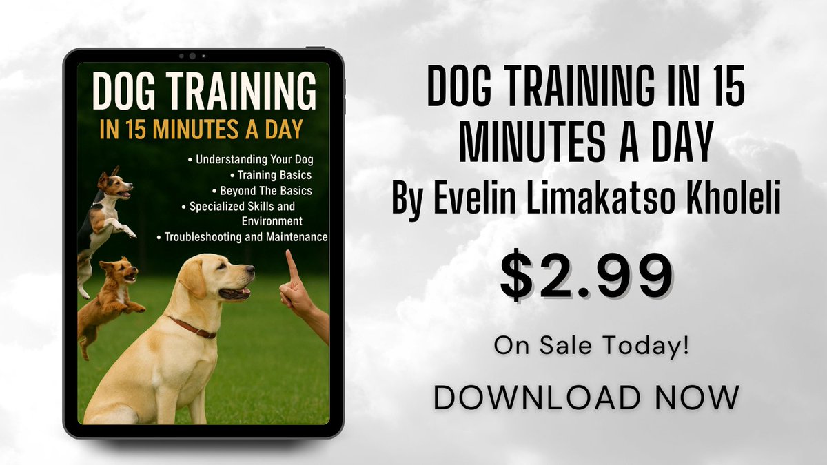 eBookBooster's tweet image. Having a dog is full of joy and excitement, but teaching them can be a challenge. Make it easy with DOG TRAINING IN 15 MINUTES A DAY. cravebooks.com/b-56388?refere… #DogBehaviorTraining #NonFictionReads