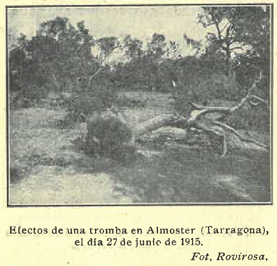 meteocat's tweet photo. 🗓️#Taldiacomavui de 1915, a mig matí, un tornado va causar danys entre #Almoster i #CastellvelldelCamp (Baix Camp).
🧐Com queda recollit al "Boletín de la Sociedad Astronómica de Barcelona", el fibló va malmetre 1000 oliveres, 200 garrofers, 270 avellaners i 3000 ceps #Fa110anys. https://t.co/cw3KOuJleR