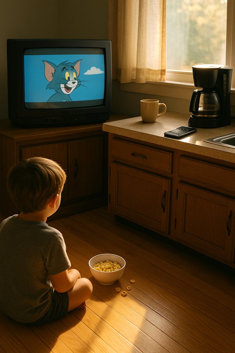 MoundLore's tweet photo. Remember when mornings felt slow?
Cartoons. Cereal.
Sunlight on the kitchen floor.

Now it’s alarms, caffeine, and checking notifications you didn’t ask for.

Somewhere along the way, we traded peace for productivity. https://t.co/zugH2sgIp7