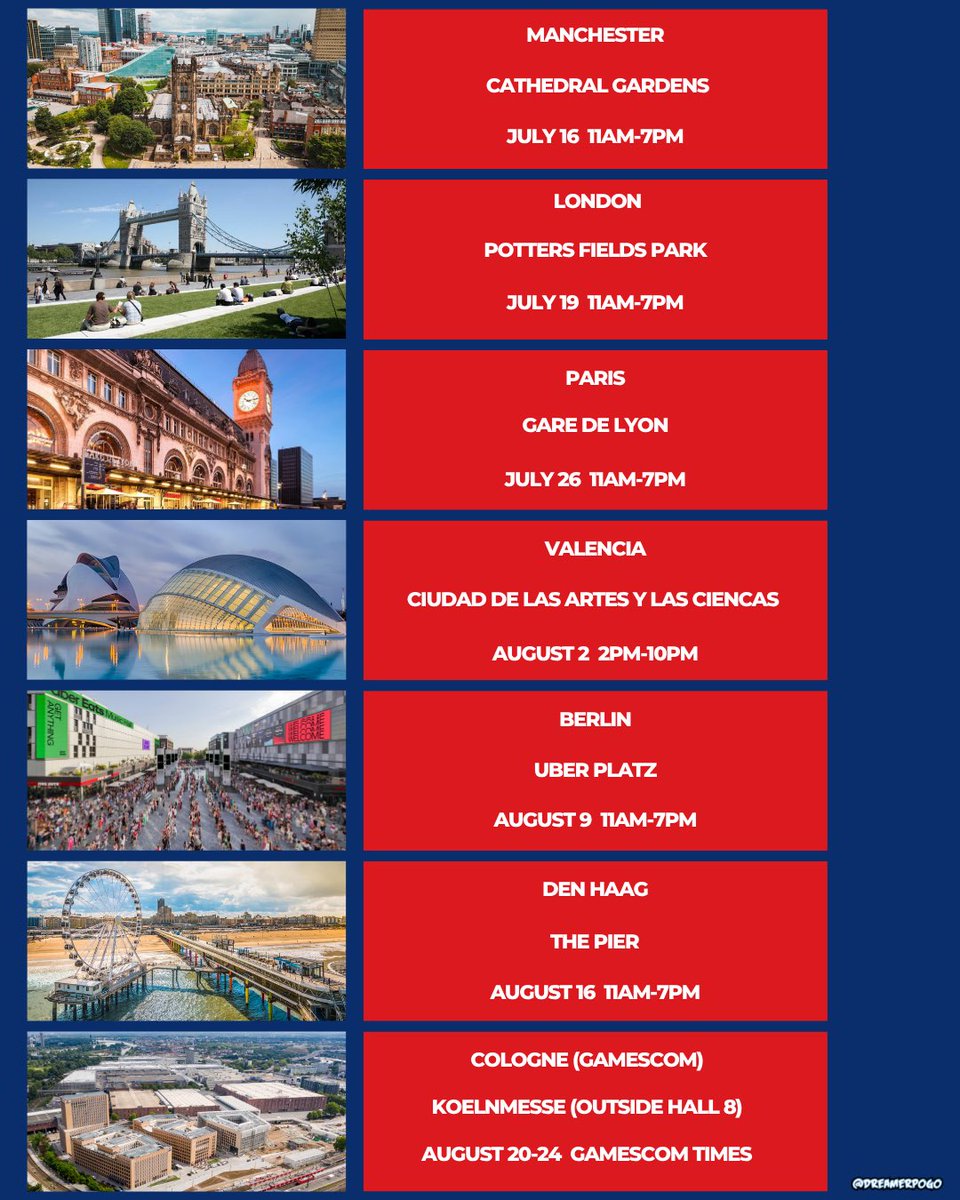 Let’s hit the Road during the #PokemonGORoadTrip event! 👀

The truck will stop at the locations in the graphic! 🤩

Encounter Pokémon like Phanpy, Wooloo and more! 👀

Enjoy several bonuses such as 5 Special Trades and 3 Hour Lure Modules! 🙌

#PokemonGO