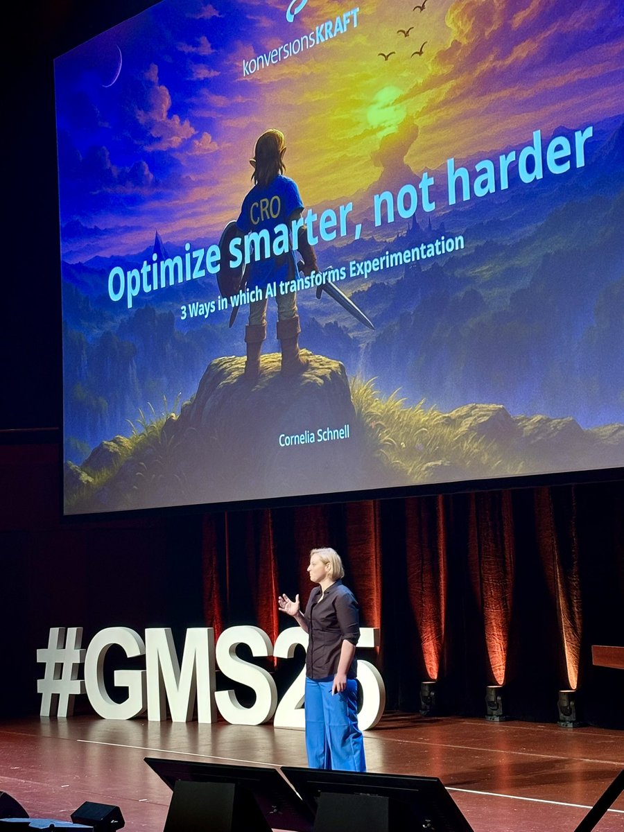 konversionsKRAFT (@konversionsk) on Twitter photo Our very own Cornelia Schnell with her talk „Optimize Smarter, Not Harder: 3 Ways Al Transforms Experimentation“ 🦸🏻♀️ Gooo Conny!
#gms25 Our very own Cornelia Schnell with her talk „Optimize Smarter, Not Harder: 3 Ways Al Transforms Experimentation“ 🦸🏻♀️ Gooo Conny!
#gms25