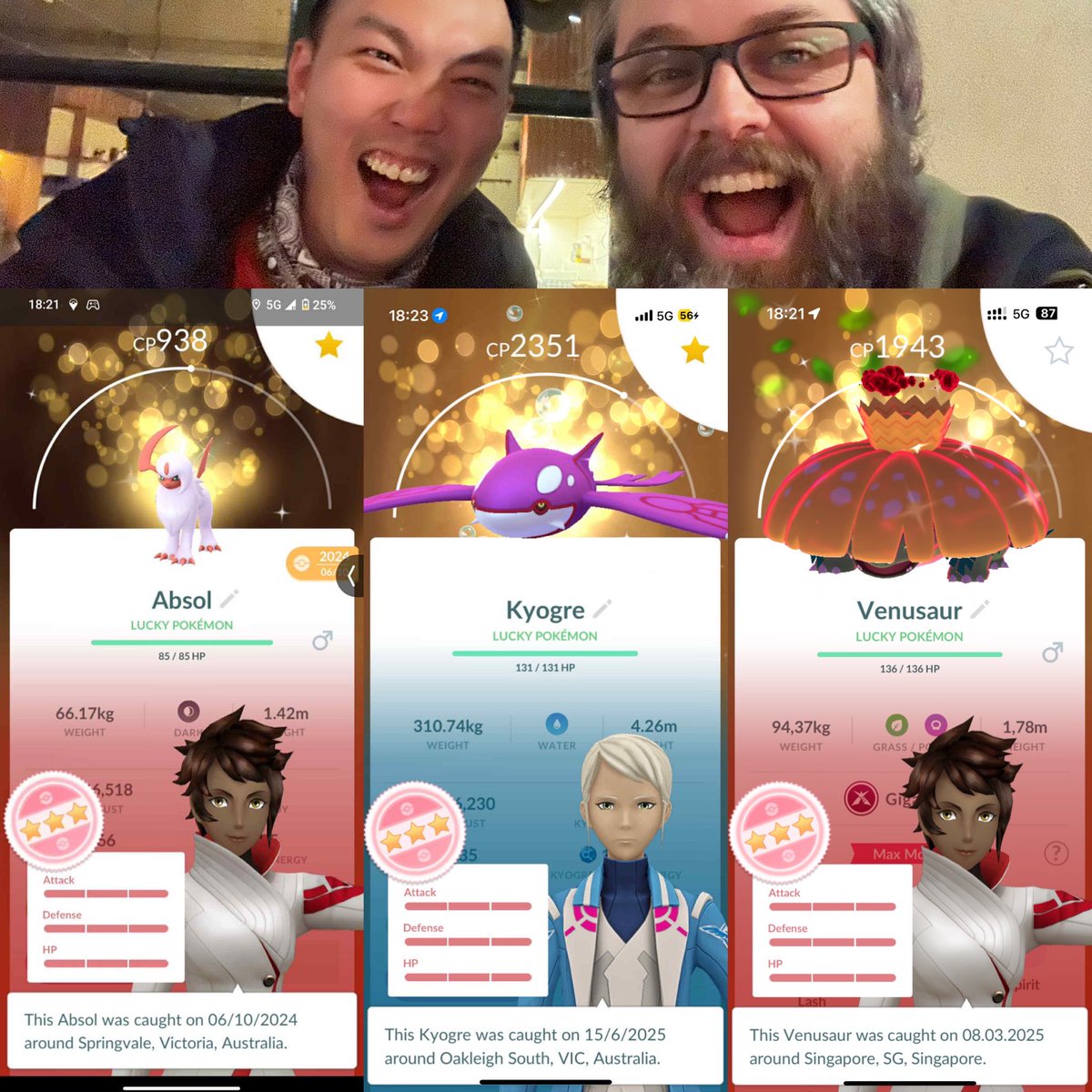 Met up with my friend Eugene visiting from Singapore and thanks to Lucky Trinkets, managed to create 3 shundos across 2 trades. Not even mad that I only walk away with one. GMax Venusaur is a fantastic shundo to have! Great to see you again, Eugene!