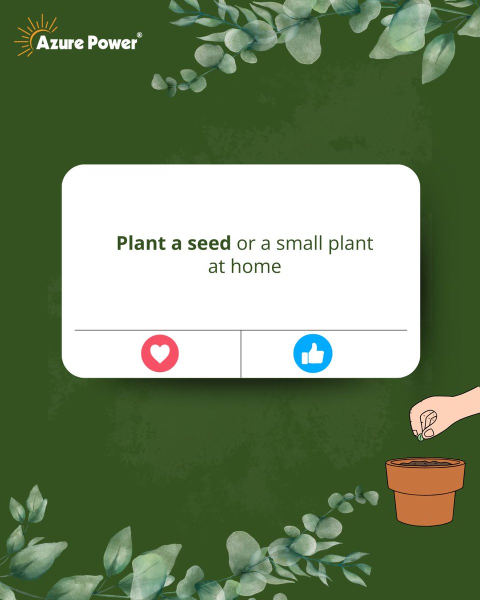 We’re challenging you to make easy, everyday choices that add up to a greener, cleaner future. From saving energy to planting seeds, every action counts. Swipe through, pick a challenge, and let’s power the change together!
#Sustainability #GreenLiving #ActNow