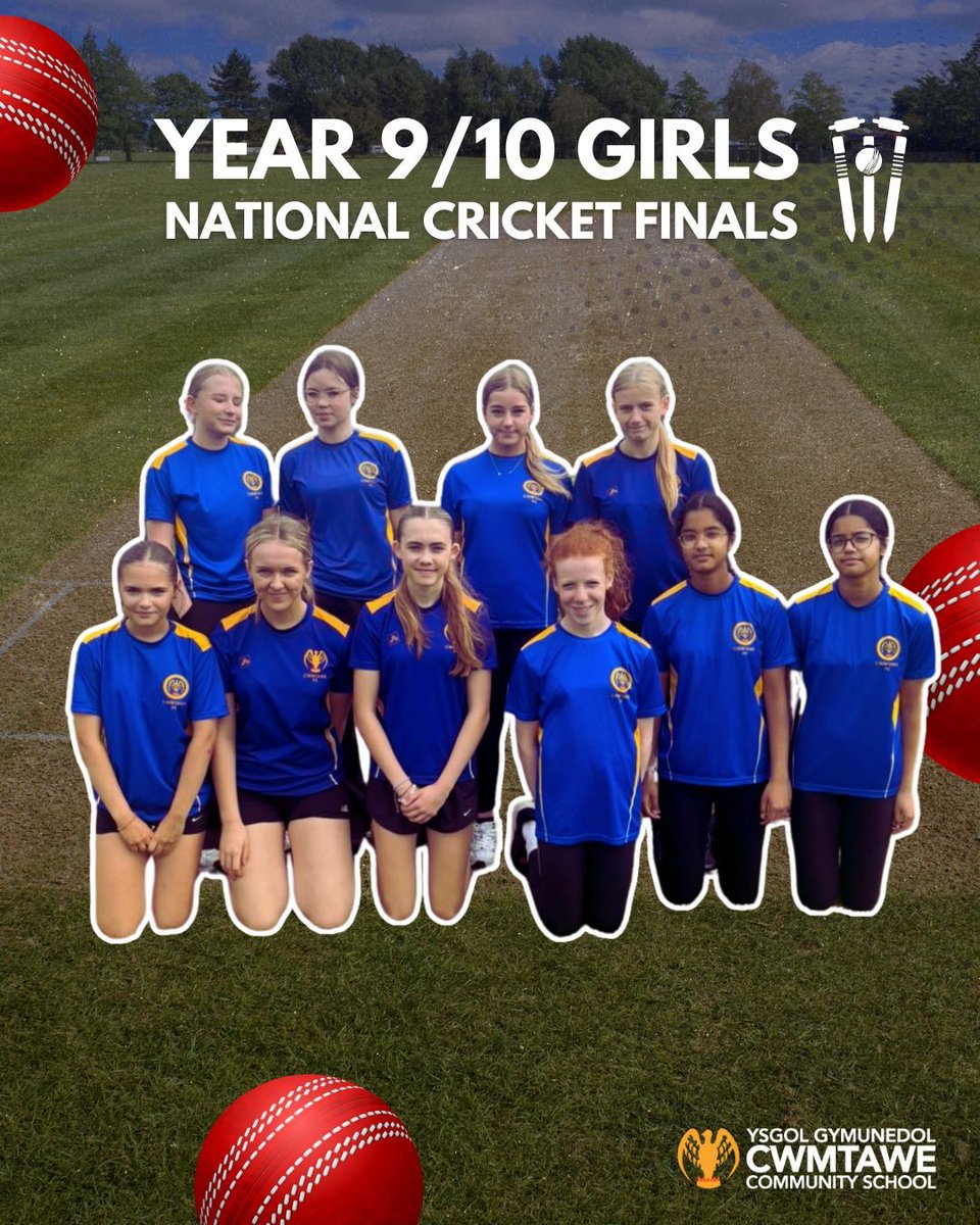 🏏Congratulations to Year 9&amp;10 girls who have qualified for the National Cricket Finals at the Vale Cricket Club next week.  Da iawn merched! 👋👋👋