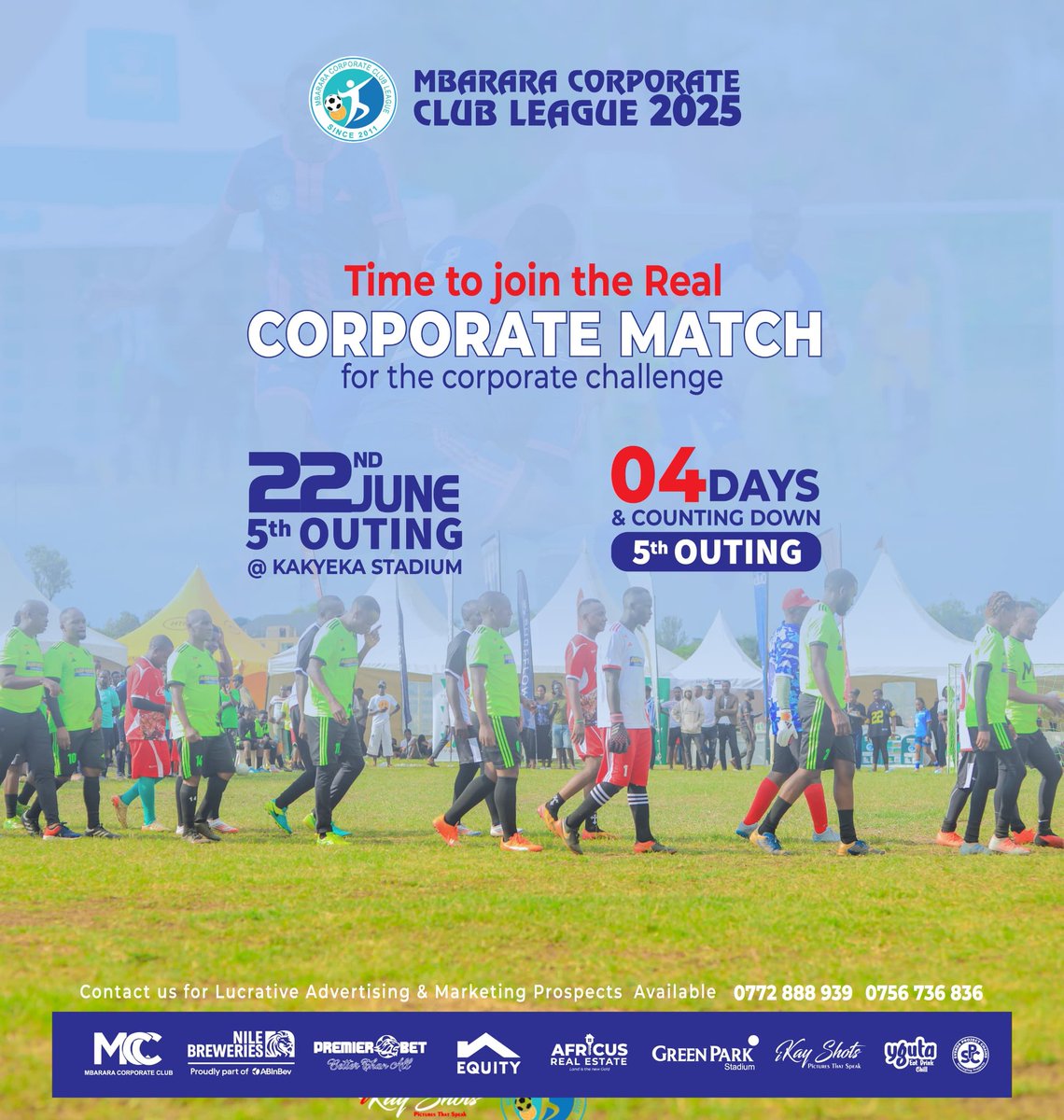 *4 DAYS LEFT*💃
This Sunday at Kakyeka Stadium
#MbraCorpClubLeague5thOuting 
#MbraCorpClubLeague2025
#TheLeaguethatMeansMore