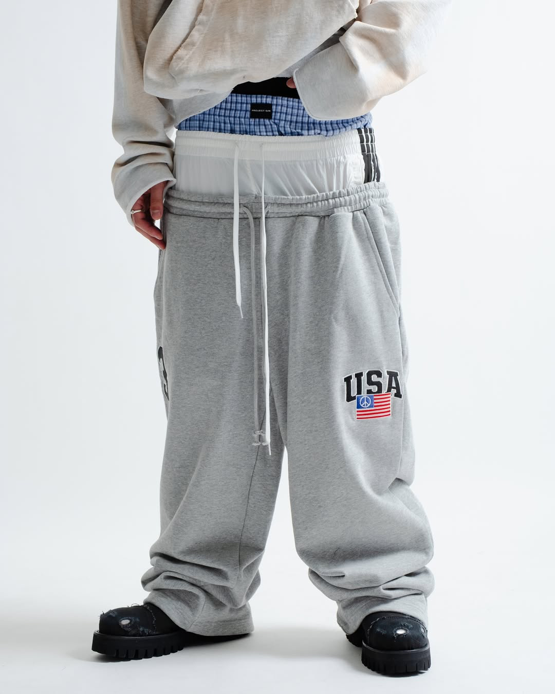 Project G/R 連れる 3 layered sweat pants GR