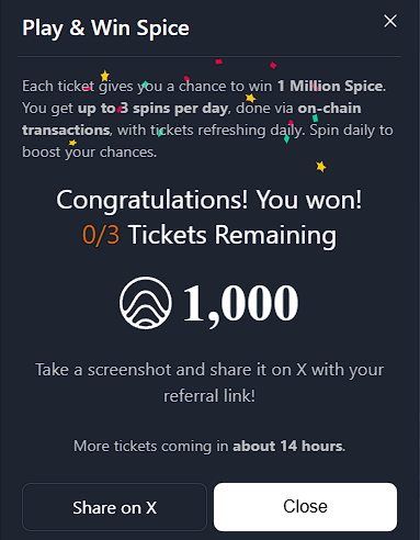 Maxon1202913356's tweet photo. I just won Spice in the @build_on_bob Fusion Lottery!

Join me in the Final Season and explore the Hybrid L2 ecosystem.

Here's my referral link https://t.co/2tGCU5RN6j https://t.co/D27fDSnm6g
