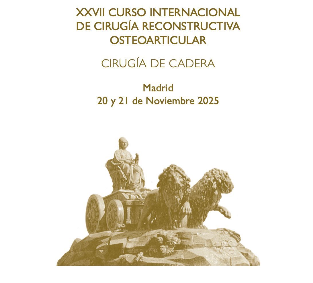 ¡Especialistas en cirugía de cadera: hay una cita imprescindible en Noviembre! 🦴✨
XXV Curso Internacional de Cirugía Reconstructiva Osteoarticular – Cirugía de Cadera.
📅 21 y 22 de noviembre, Madrid. Programa e inscripción en: cirugiareconstructivacadera.com
¡Te esperamos !