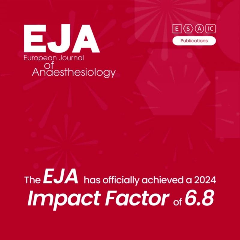 EJA_Journal's tweet image. New Impact Factor - 6.8 ☀️🎇🥳🙌

This reflects the journal’s rising influence and commitment to scientific excellence in anaesthesiology and peri‑operative care.
#Anaesthesiology #ImpactFactor #EJA #ESAIC #ScientificExcellence #ResearchMatters

Read👉shorturl.at/I8Xqz