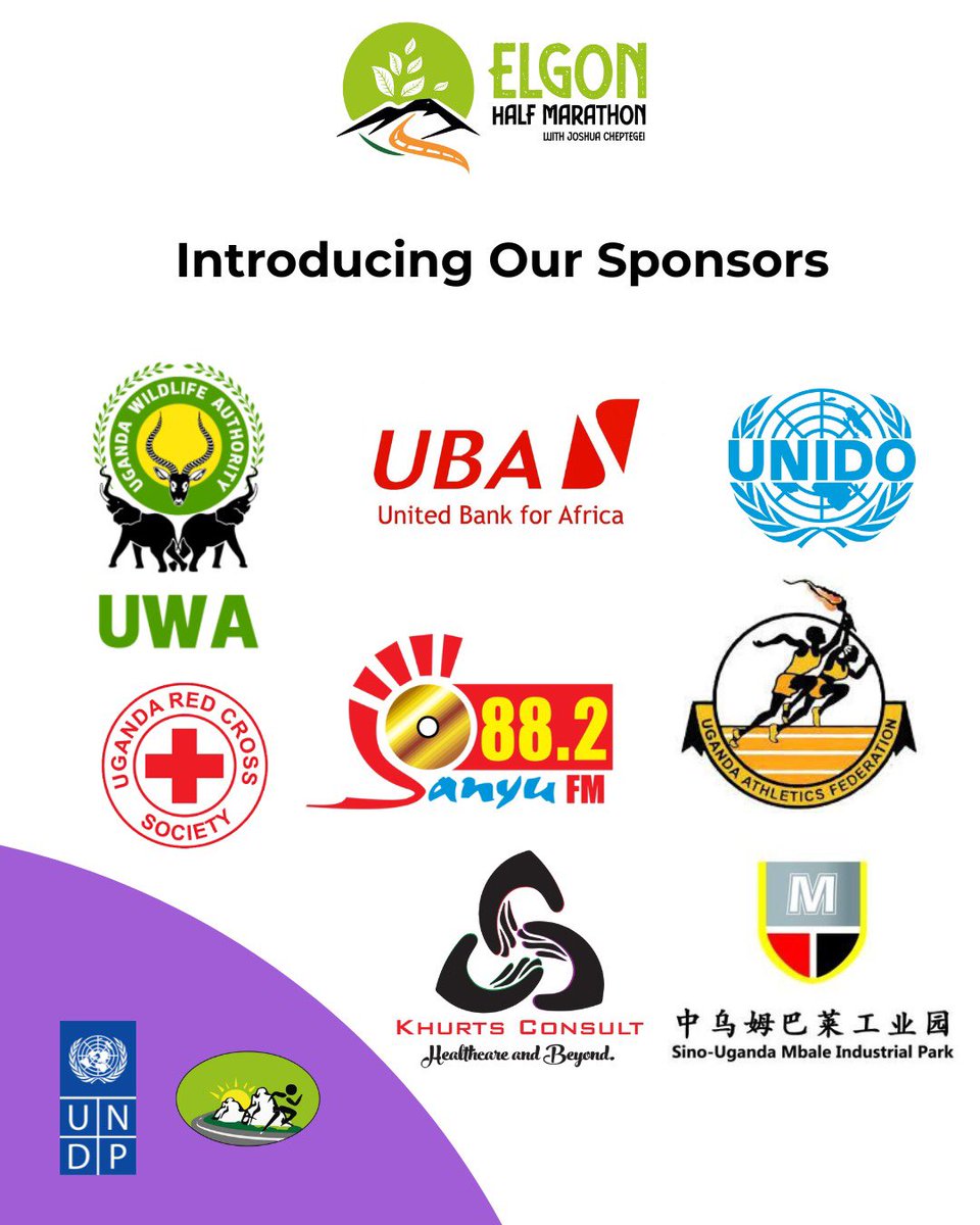 Elgon Half Marathon (@elgonmarathon) on Twitter photo Meet the champions behind the run! ππΎββοΈβ¨
We proudly unveil the sponsors of the #UNDPElgonHalfMarathon , thank you for believing in the cause and fueling the journey for change in the Elgon region
Partner with us. Be a part of the change. πͺπΎ
<a href="/UNDPUganda/">UNDP Uganda</a>
<a href="/JoshChepFound/">Joshua Cheptegei Development Foundation</a> Meet the champions behind the run! ππΎββοΈβ¨
We proudly unveil the sponsors of the #UNDPElgonHalfMarathon , thank you for believing in the cause and fueling the journey for change in the Elgon region
Partner with us. Be a part of the change. πͺπΎ
<a href="/UNDPUganda/">UNDP Uganda</a>
<a href="/JoshChepFound/">Joshua Cheptegei Development Foundation</a>