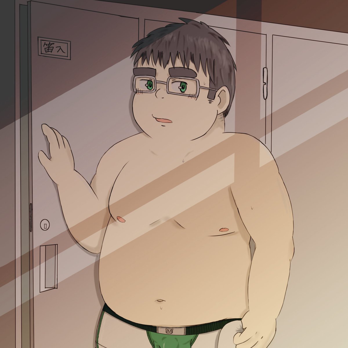 accel_bee's tweet image. 夕暮れのロッカー室 #れいたあーと