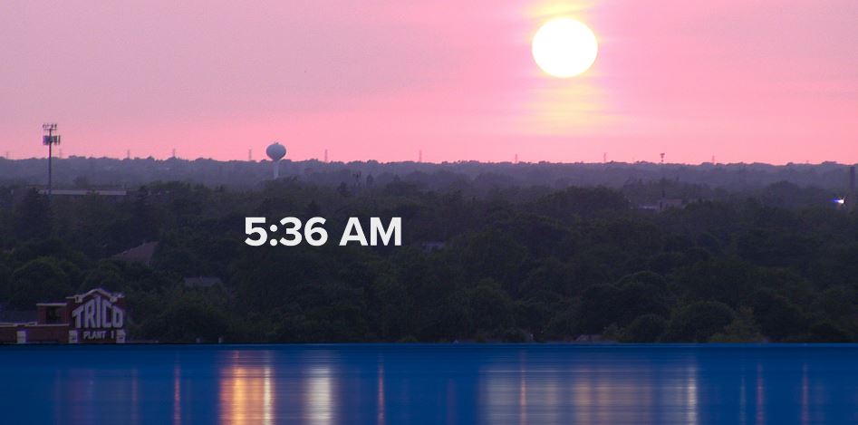 Earliest sunrise of the year in Buffalo. <a href="/WGRZ/">WGRZ</a>