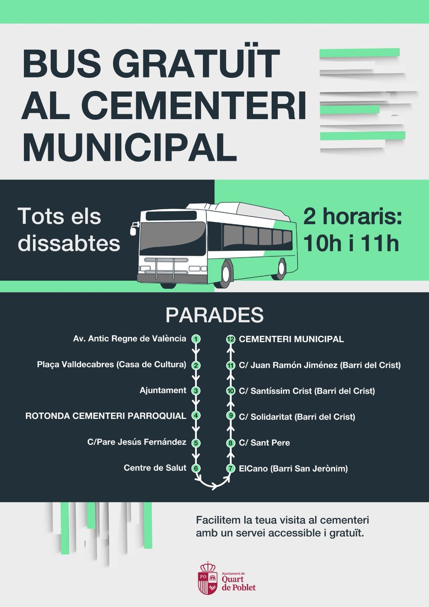 Bus gratuït al cementeri municipal.