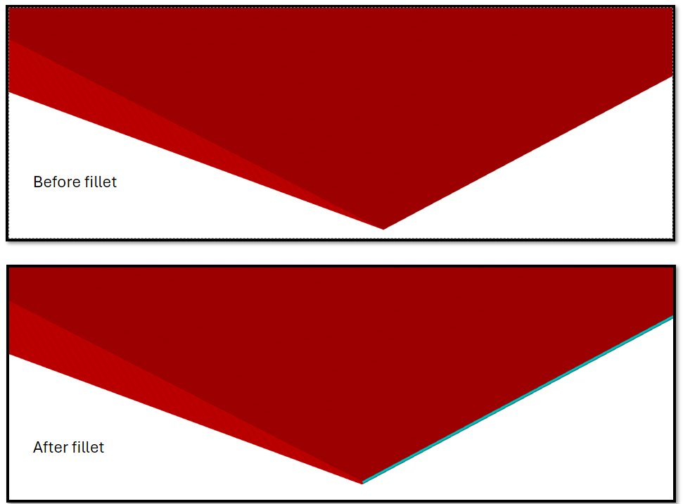 CFieldsHR's tweet image. A new release of CF-MESH+ v.5.4.0, with an algorithm that automatically detects acute edges in a geometry and applies a fillet with a specified radius to smooth these transitions.
#CFDMeshingMadeSimple #meshing #AccuteEdgeDetection #FilletCreation cfmesh.com/algorithm-for-…