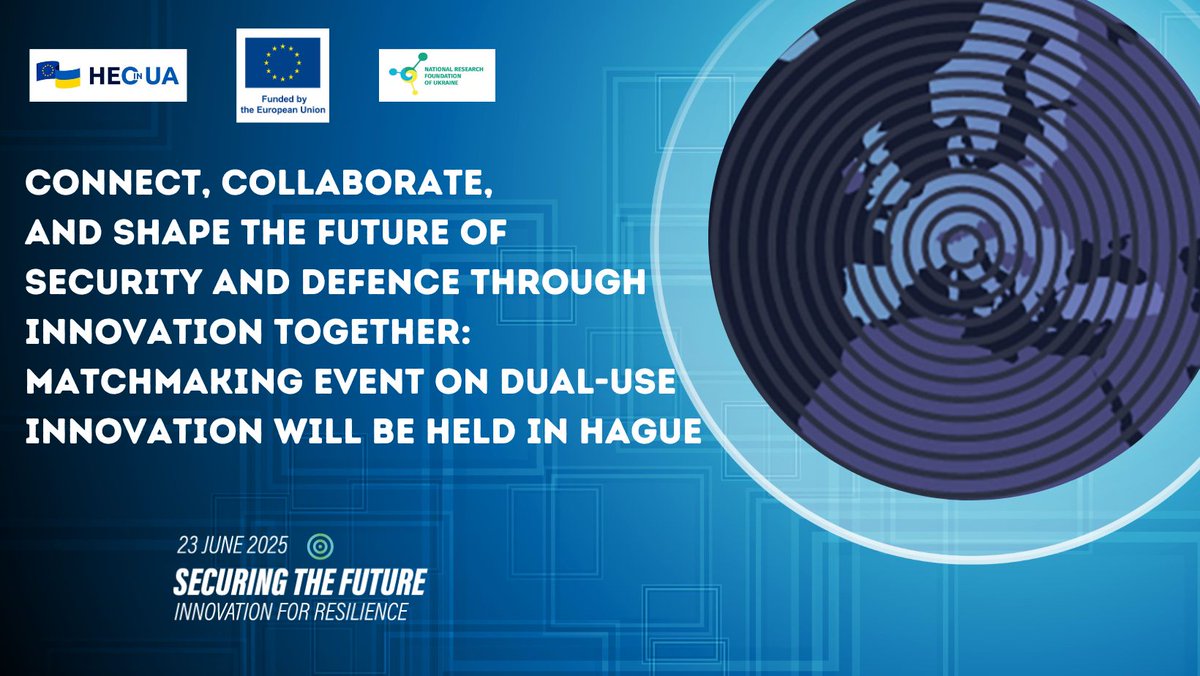 📢Connect, collaborate, and shape the future of security and defence through innovation together: matchmaking event on dual-use innovation will be held in Hague.

🔗Information is available on: securingthefuture.info