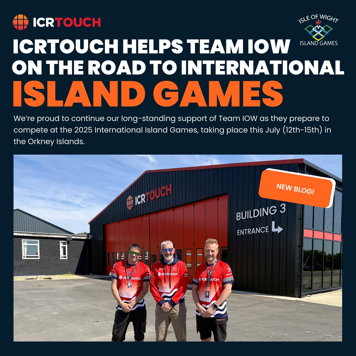 Check out our latest article!🤩

We’re proud to continue our long-standing support of Team IOW as they prepare to compete at the 2025 International Island Games, taking place this July (12th-15th) in the Orkney Islands🧡✨

Read the article here: icrtouch.com/articles/icrto…