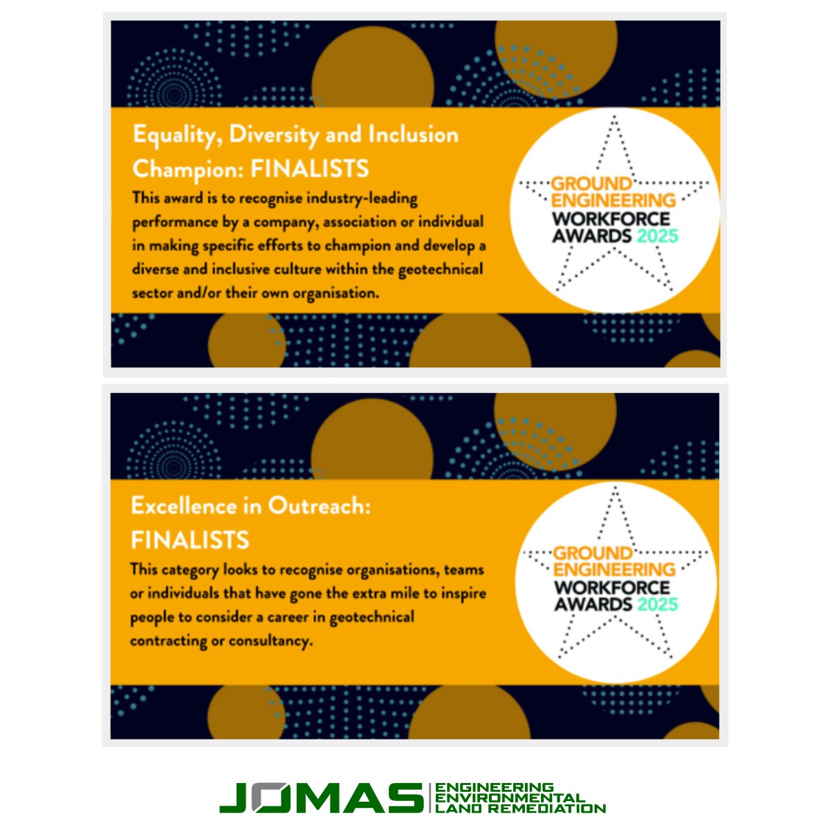 🎉 We are thrilled to be attending the Ground Engineering Awards this evening as finalists for two shortlisted categories. It’s an honour to be recognised alongside such an inspiring group of companies. 
#GroundEngineeringAwards #OutreachExcellence #EDIchampion #GEAwards2025