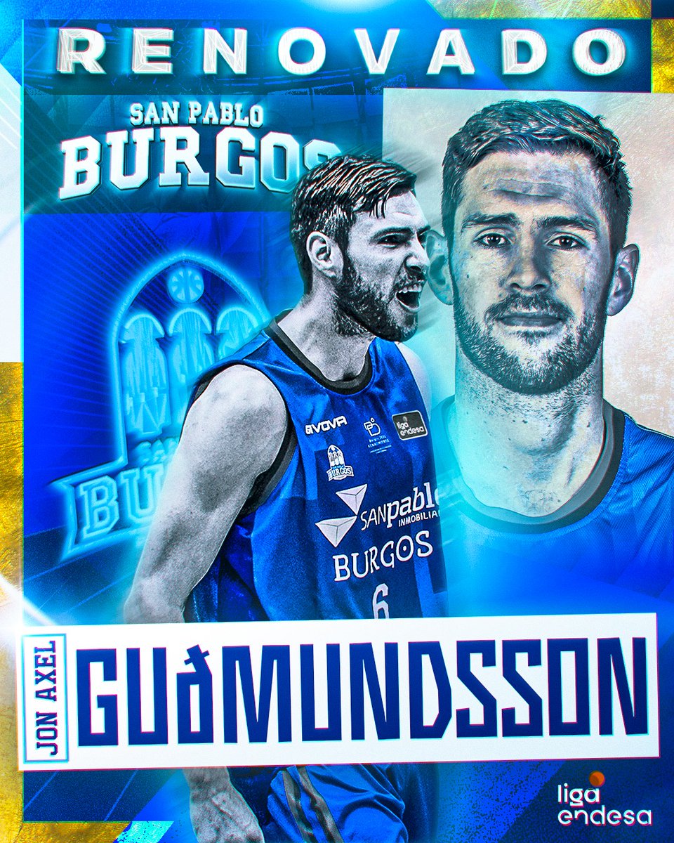 PROTAGONISTAS | Una temporada más de Jón Axel Guðmundsson en Burgos

➡️ El base islandés y el San Pablo Burgos han acordado la extensión del contrato para el próximo curso

📝 sanpabloburgos.com/es/noticia/ver…

#GuðmundssonRenovado 💙