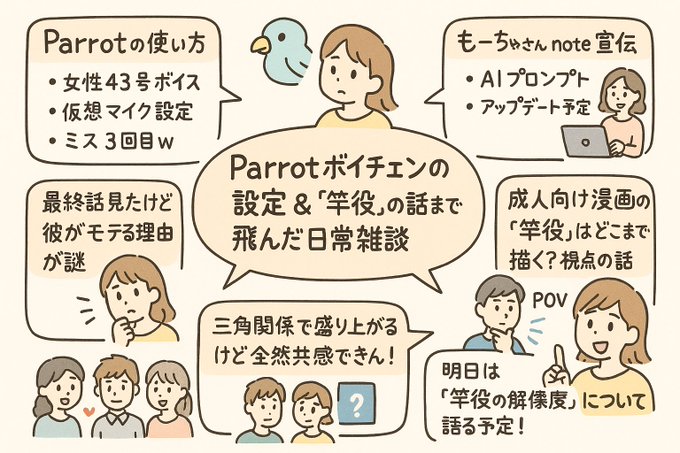 ボイチェンミスから始まったゆる雑談、なぜか最後は"竿役の解像度"の話になりました…w

明日は無事にできると思います( ー`дー')キリッ

\まだ最終話はやってない!w/ 