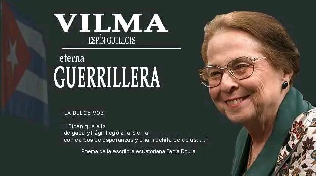 Yanara Campaña (@campanayan86292) on Twitter photo Muere la destacada revolucionaria Vilma Espín Guillois. #CubaMined #TenemosMemoria Muere la destacada revolucionaria Vilma Espín Guillois. #CubaMined #TenemosMemoria